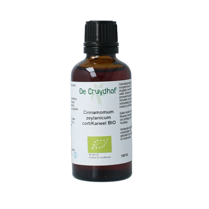 Cruydhof Cinnamomum zeyl cort / kaneel tinctuur bio 50 Milliliter