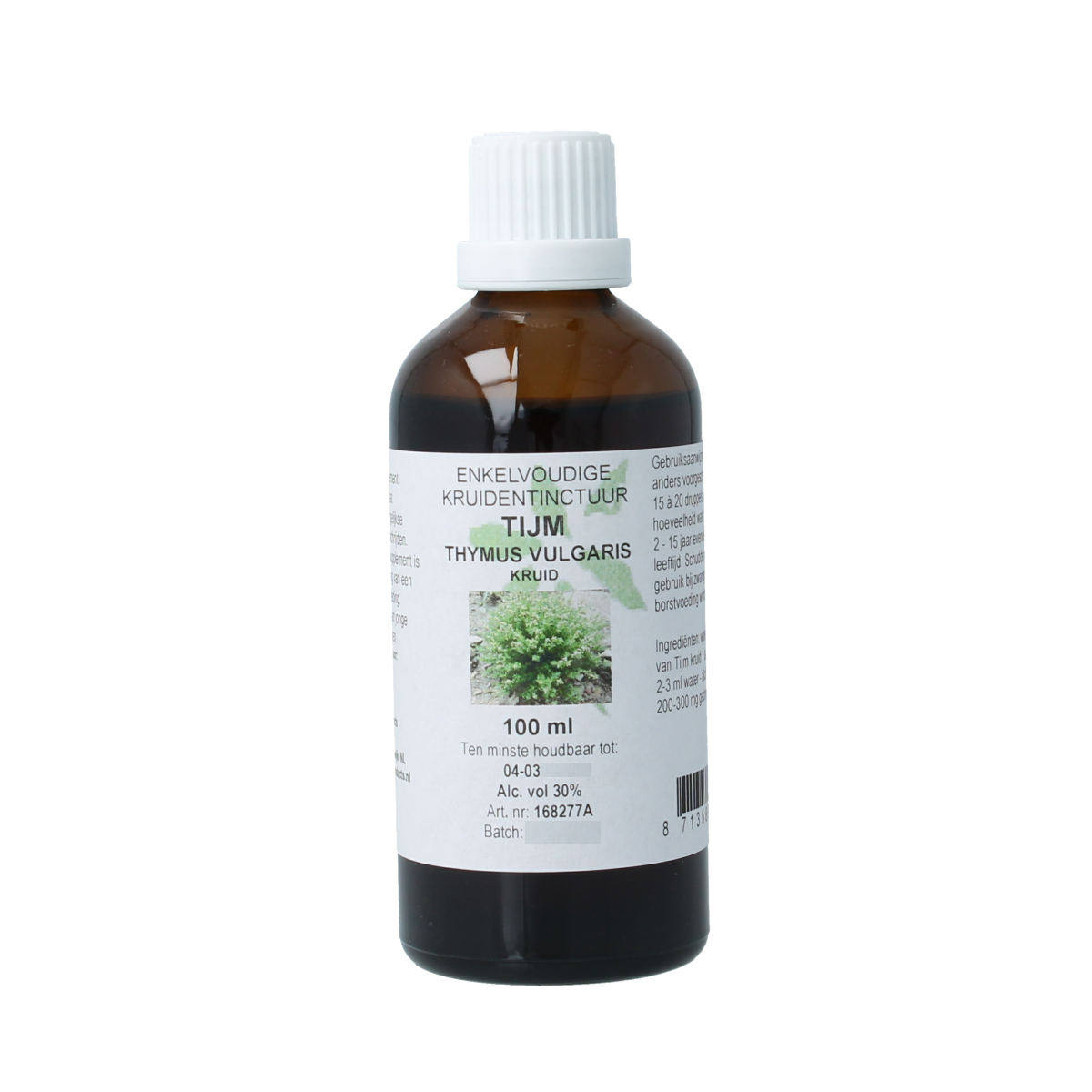 Cruydhof Thymus vulgaris herb / tijm tinctuur 100.00 Milliliter