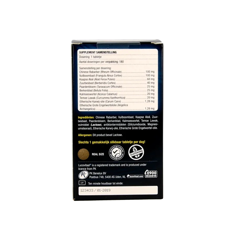 Lucovitaal Stoelgang zonder senna 180 Tabletten