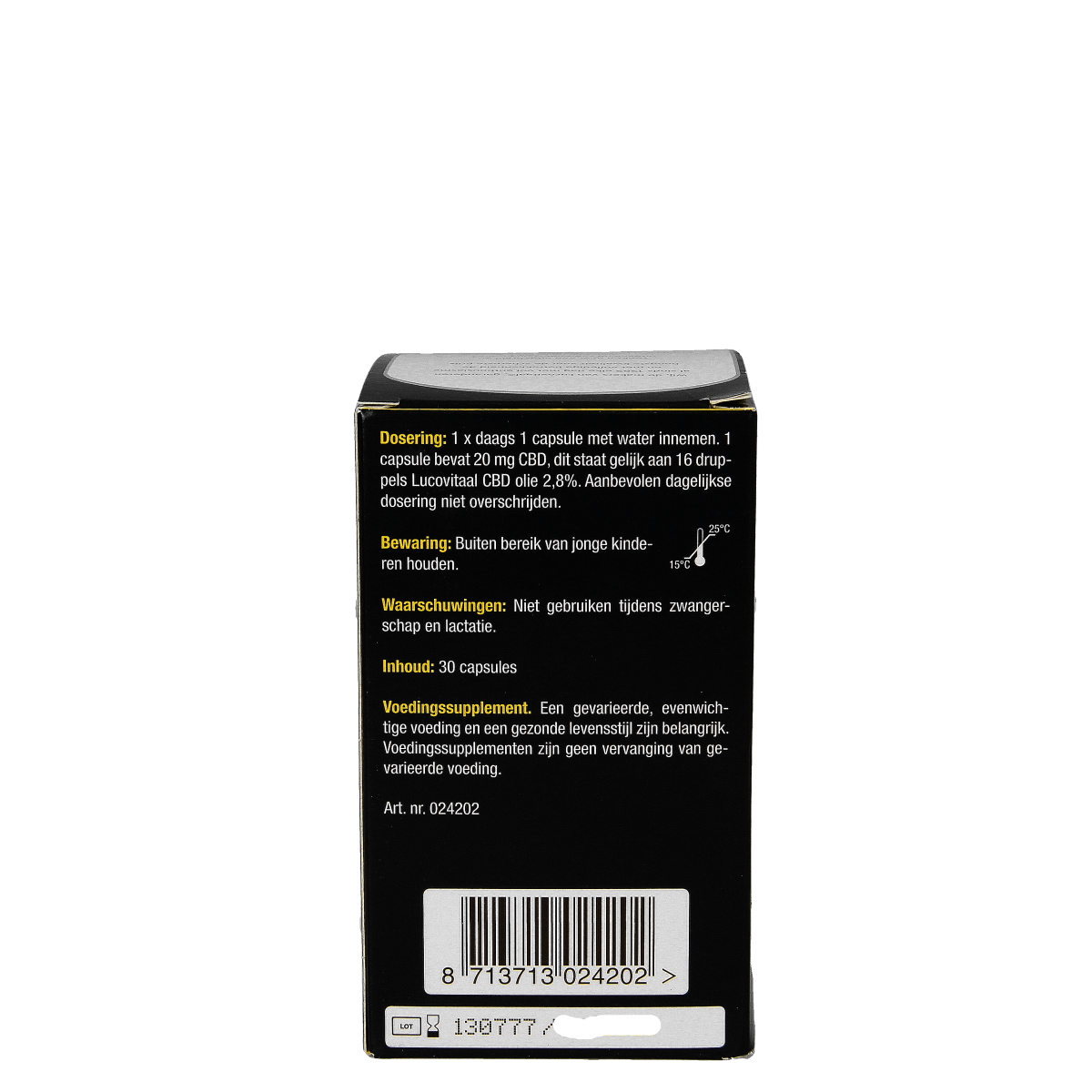 Lucovitaal Cannabidiol CBD 20mg 30.00 Capsules