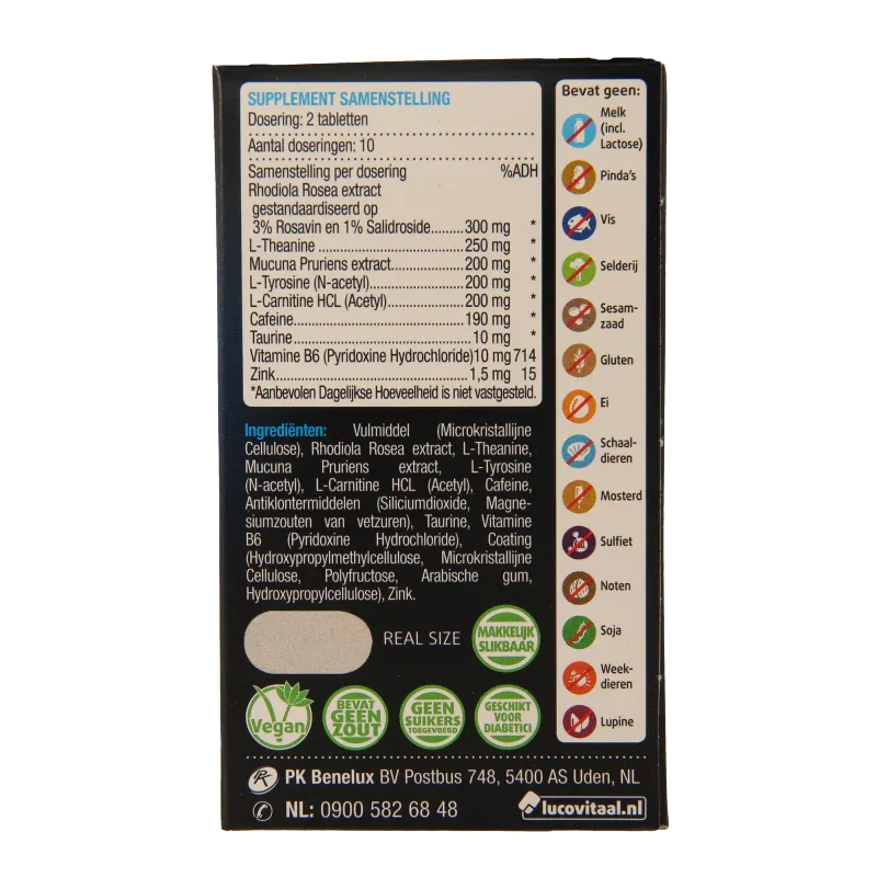 Lucovitaal Mentale focus pil 20 Tabletten