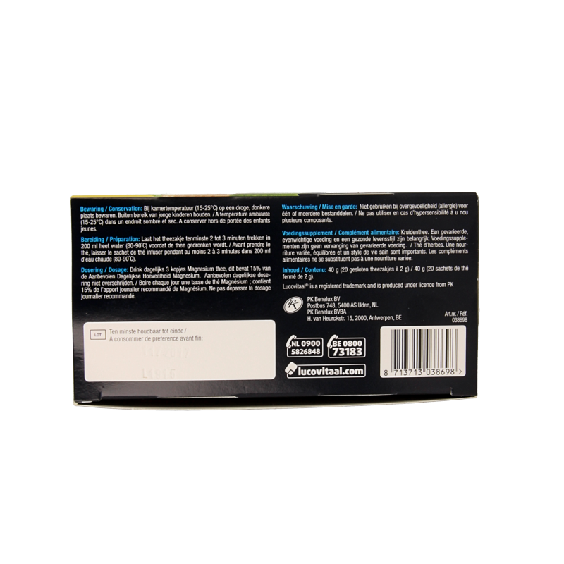 Lucovitaal Magnesium groene thee 20 Zakjes