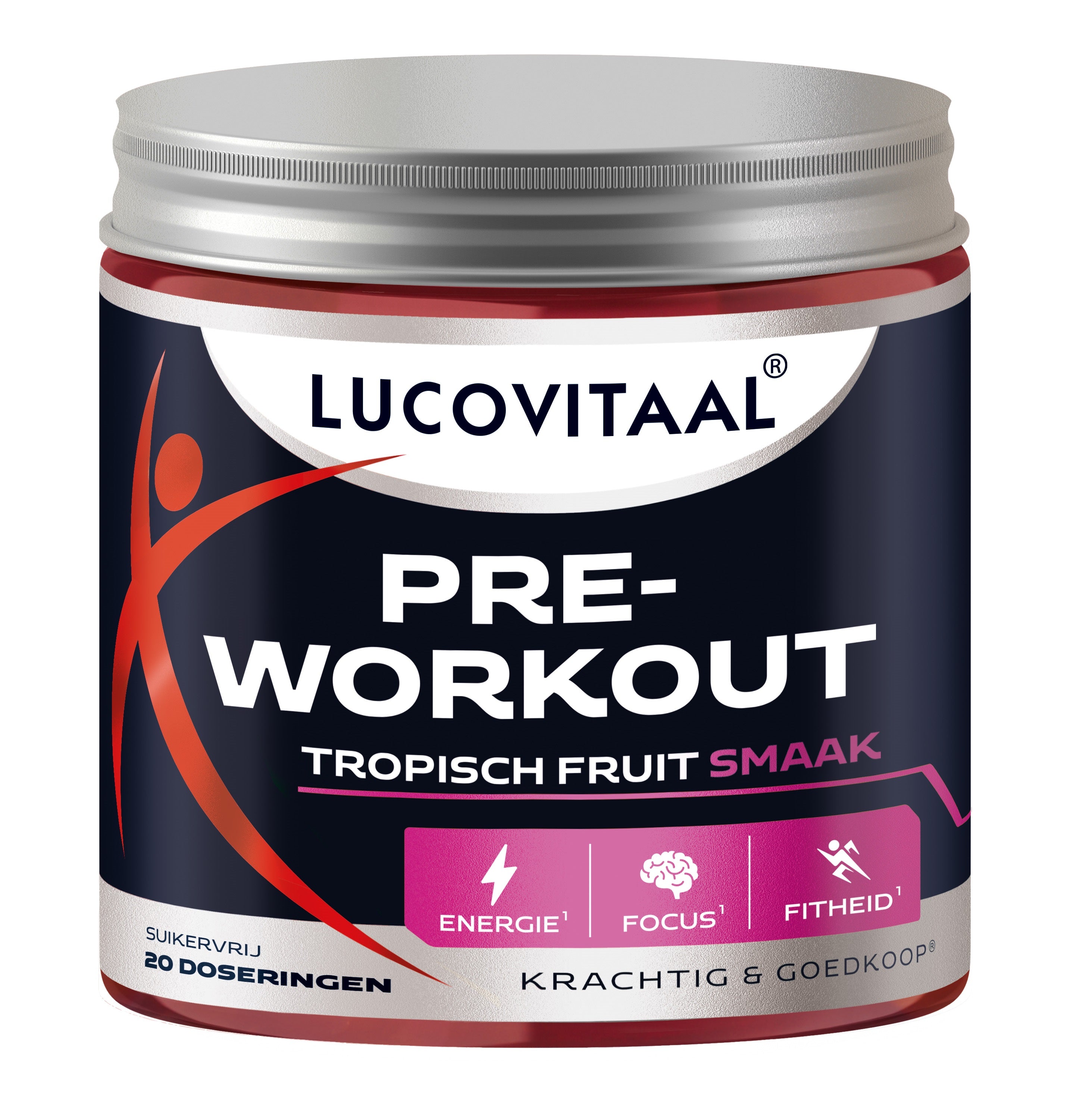 Lucovitaal Pre-workout tropisch fruit 200 Gram