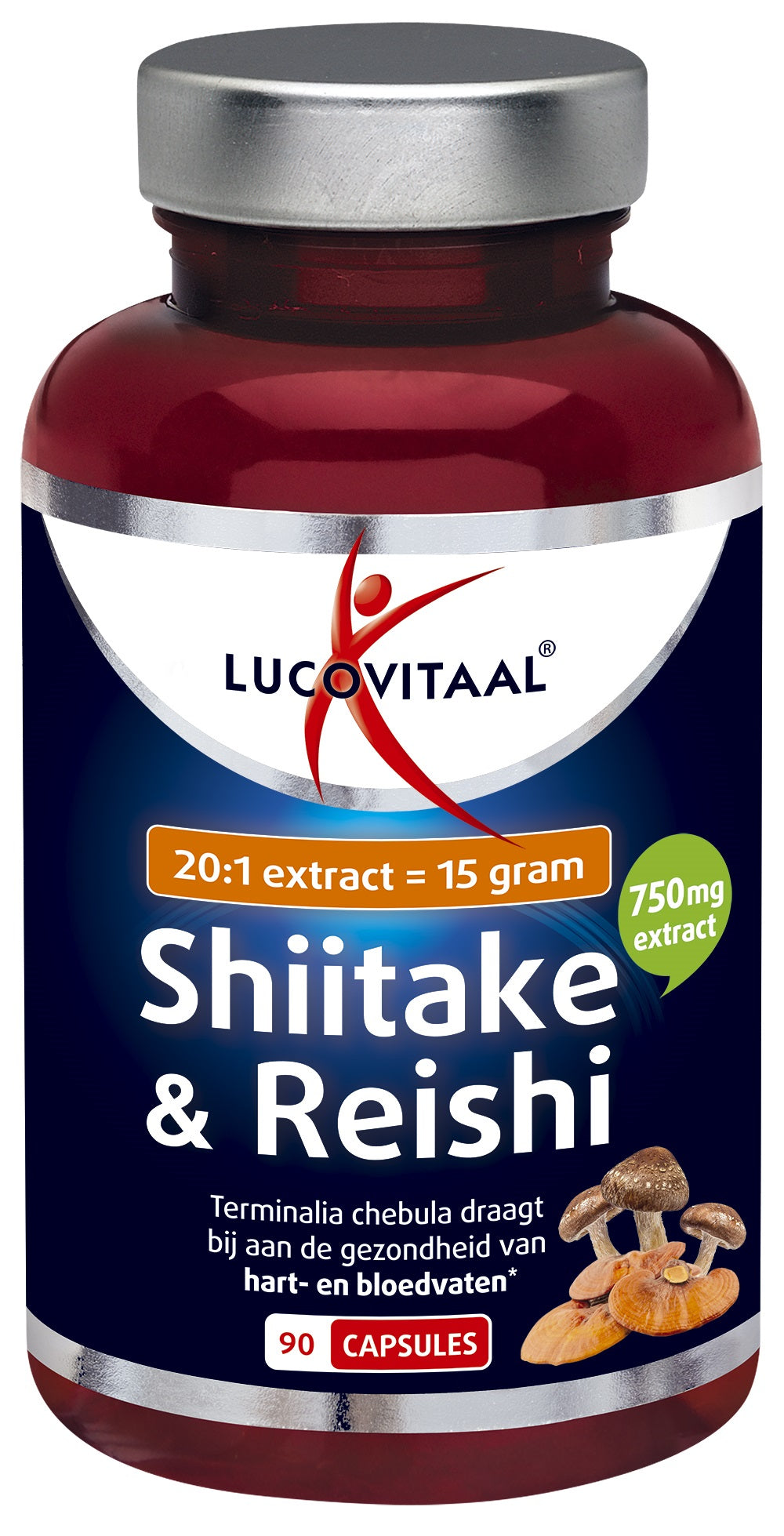 Lucovitaal Shiitake & reishi 90 Capsules