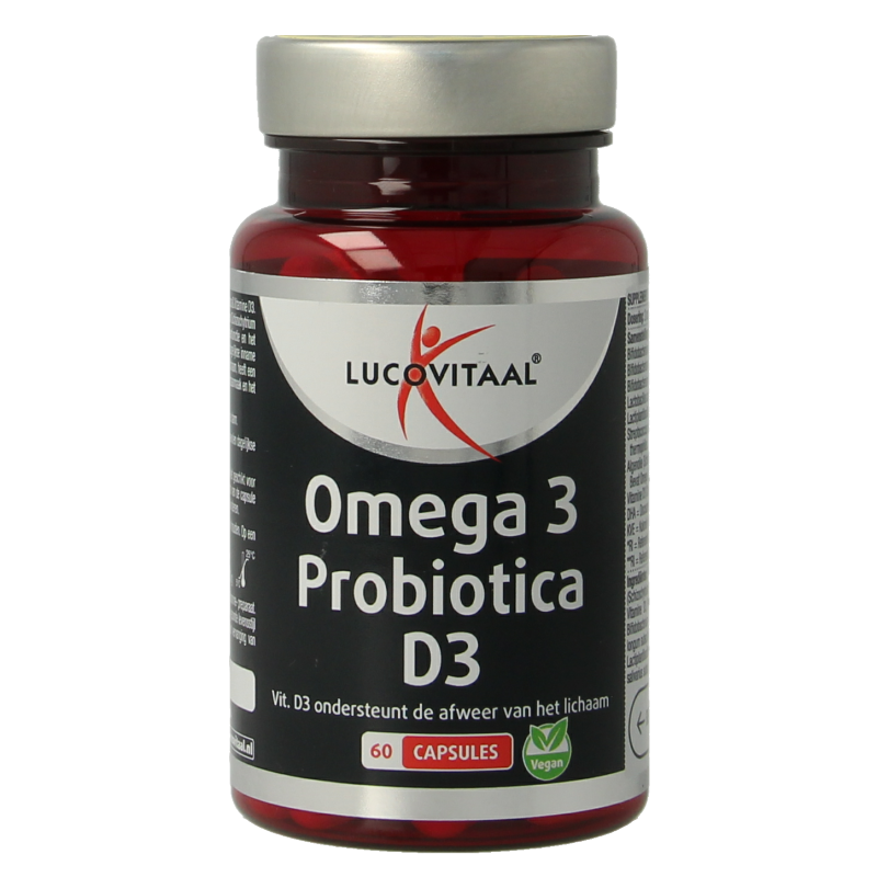 Lucovitaal Omega 3 probiotica D3 vegan 60 Capsules