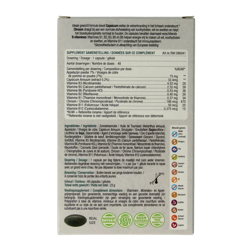 Lucovitaal Ideaal gewicht appelazijn 48 Capsules