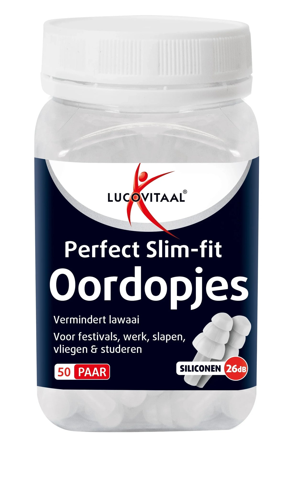 Lucovitaal Siliconen oordoppen  100 Stuks