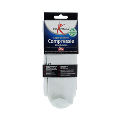Lucovitaal Koper Geweven Compressie Steun Kousen 36-41 wit 1.00 Paar