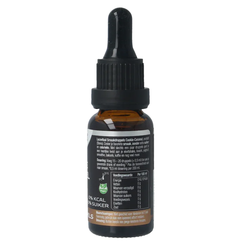 Lucovitaal Smaak druppels cookie caramel 20 Milliliter
