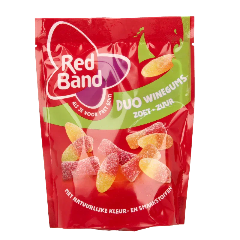 Red Band Winegums duo zoet zuur 205 Gram