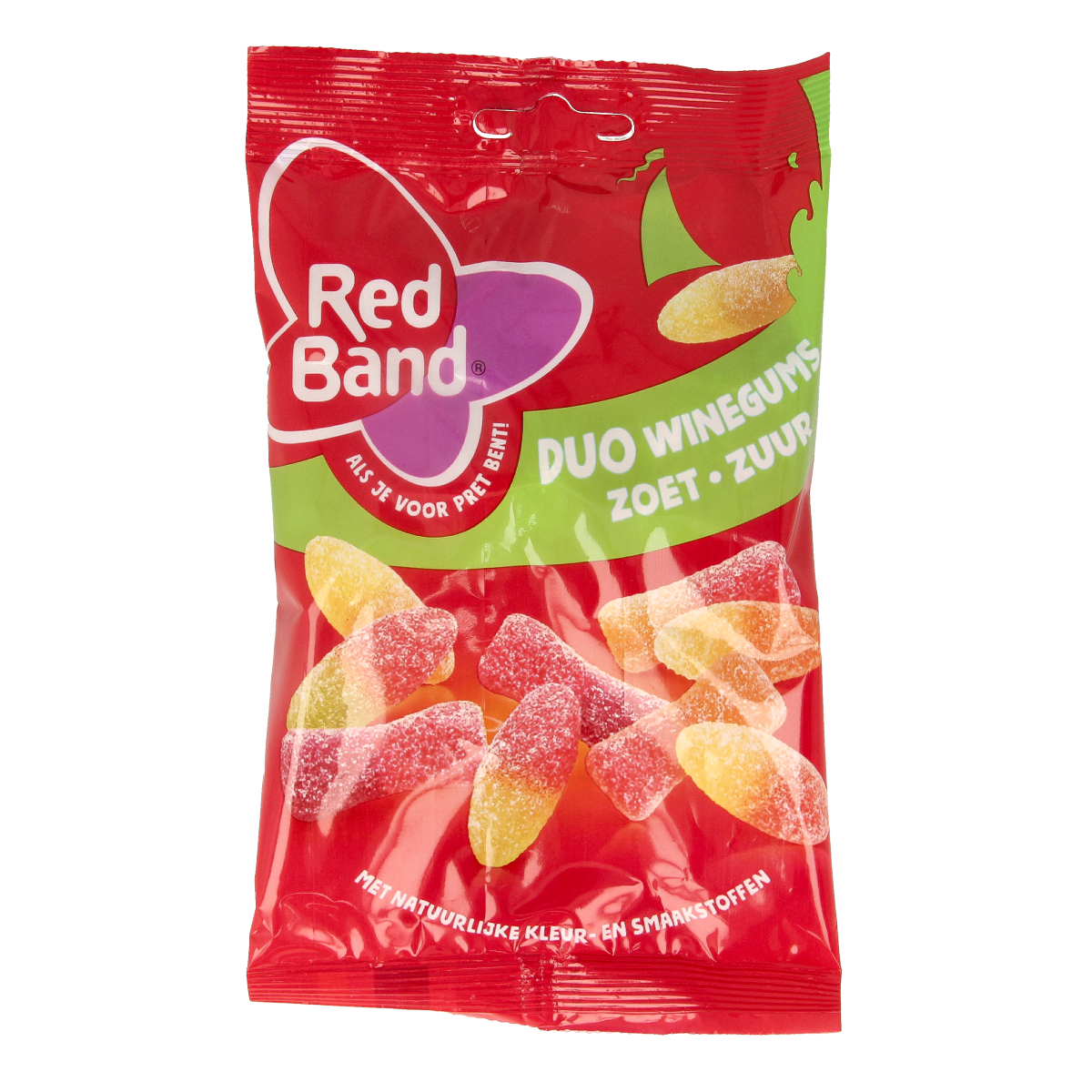 Red Band Winegums duo zoet zuur 120.00 Gram