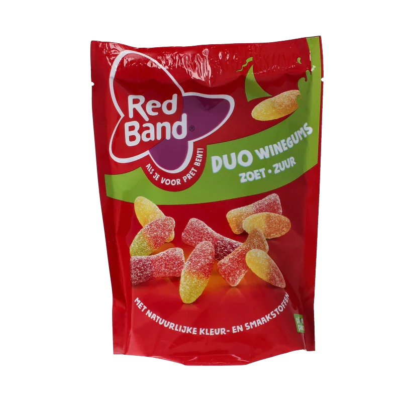 Red Band Winegums duo zoet zuur 215 Gram