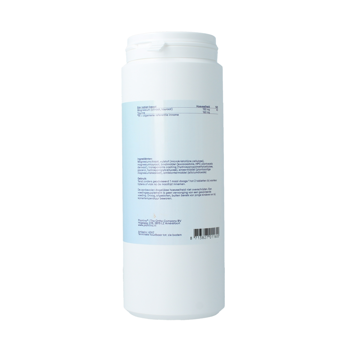 Plantina Magnesium met taurine 270.00 Tabletten