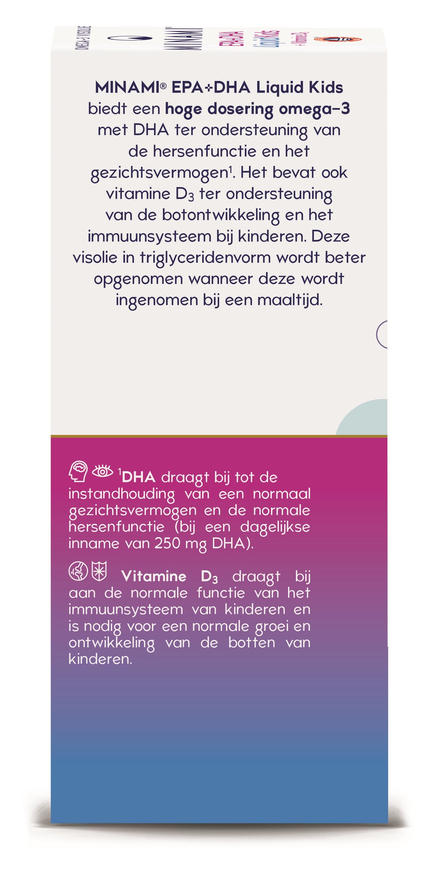 Minami EPA+DHA liquid kids + vitamine D3 100.00 Milliliter
