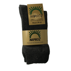 Naproz Thermo sokken grijs maat 39-42  3 Paar