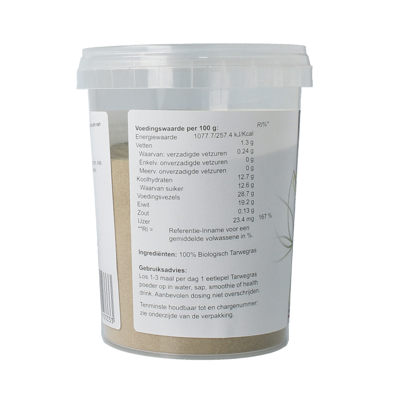 It's Amazing Raw & organic tarwegras poeder bio  125 Gram