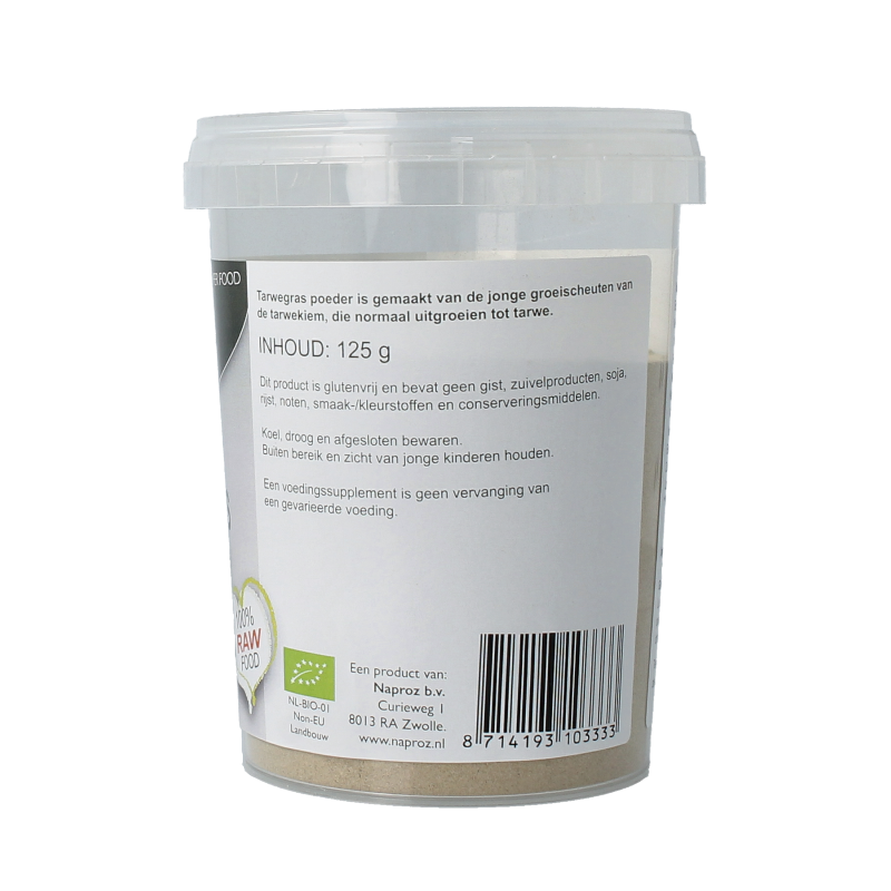 It's Amazing Raw & organic tarwegras poeder bio  125 Gram