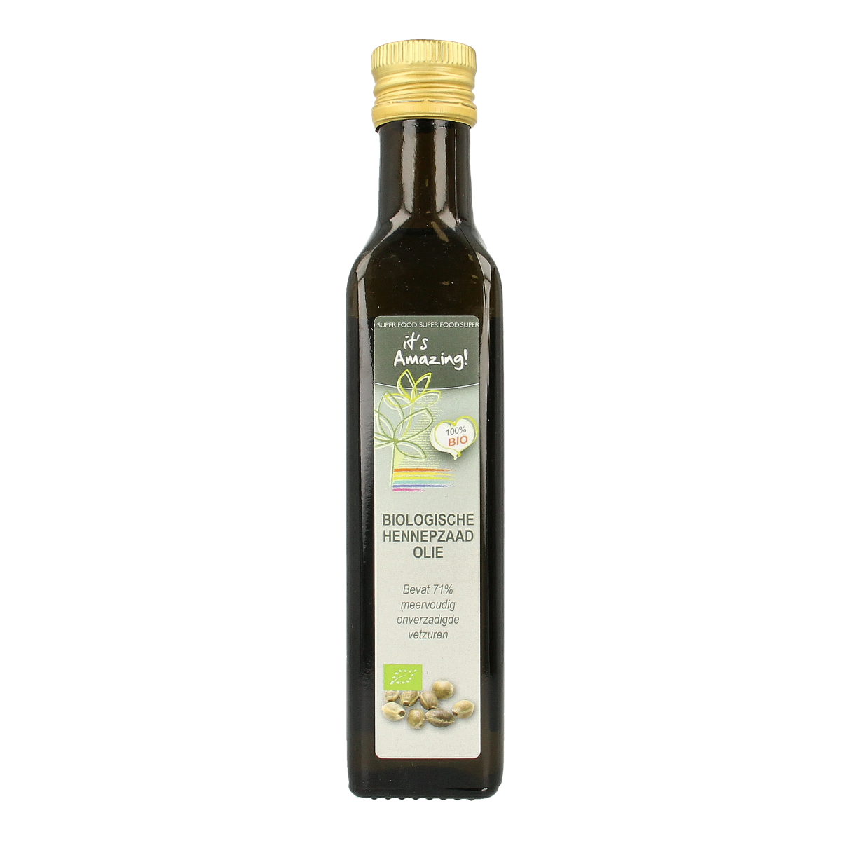 It's Amazing Hennep zaad olie extra vierge bio 250.00 Milliliter