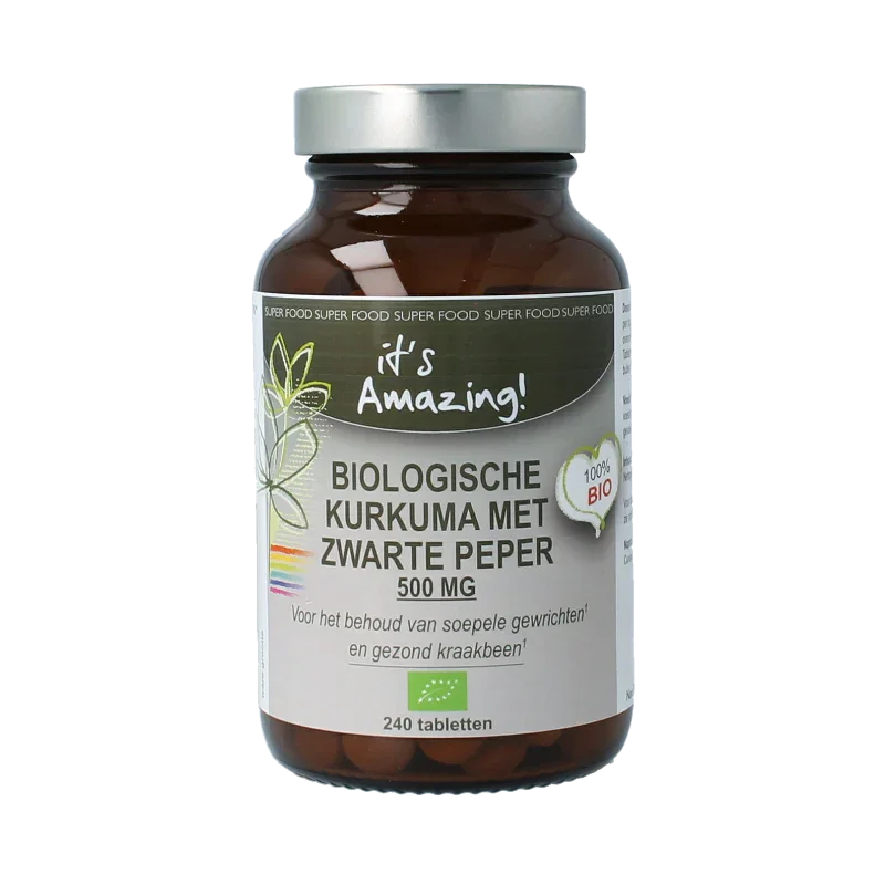 It's Amazing Kurkuma zwarte peper bio 240 Tabletten