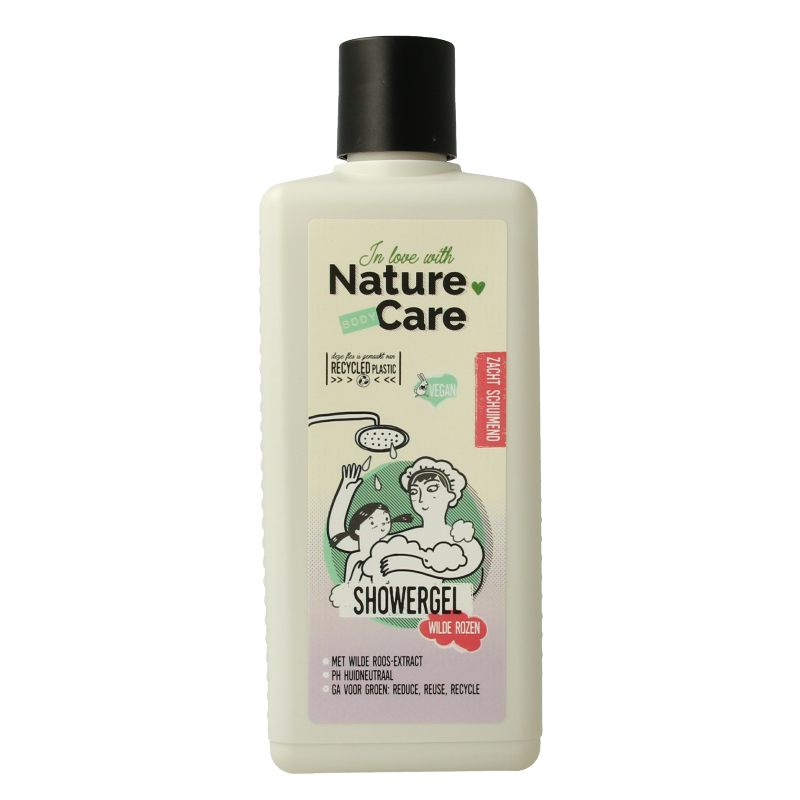 Nature Care Showergel wilde rozen 500 Milliliter