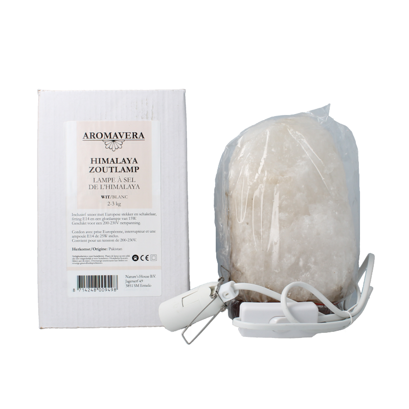 Aroma Vera Himalaya zoutlamp wit 2-3kg 1 Stuks