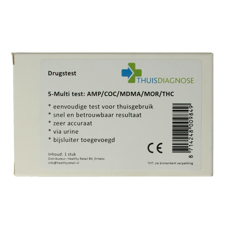 Thuis-diagnose Drugtest urine 5 soorten drugs 1 Stuks