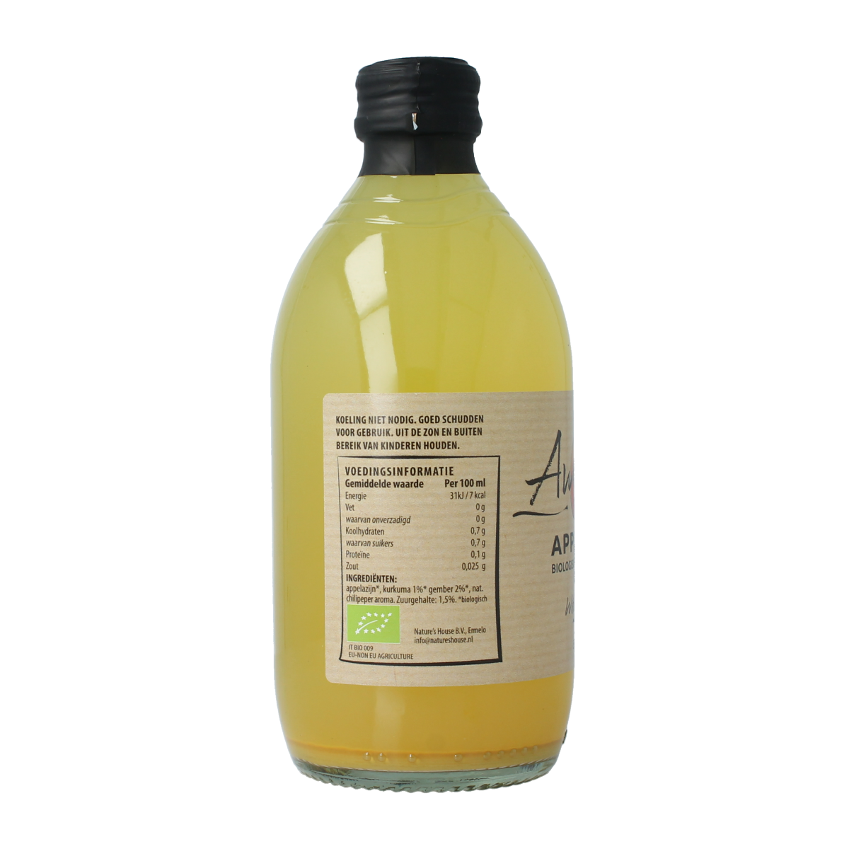 Awesome Appelazijn gember curcuma bio 500.00 Milliliter