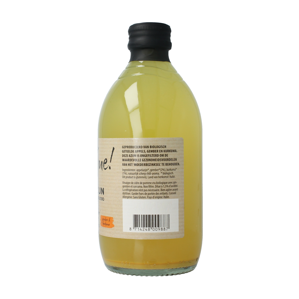 Awesome Appelazijn gember curcuma bio 500.00 Milliliter