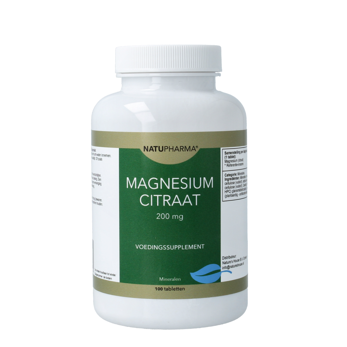 Natupharma Magnesium citraat 200mg 100.00 Tabletten