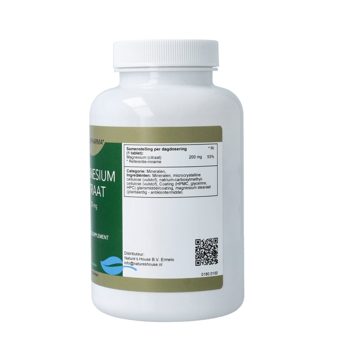 Natupharma Magnesium citraat 200mg 100.00 Tabletten