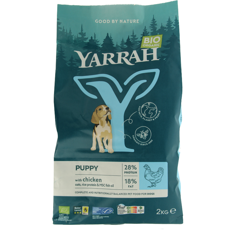 Yarrah Puppy hondenvoer bio 2000 Gram