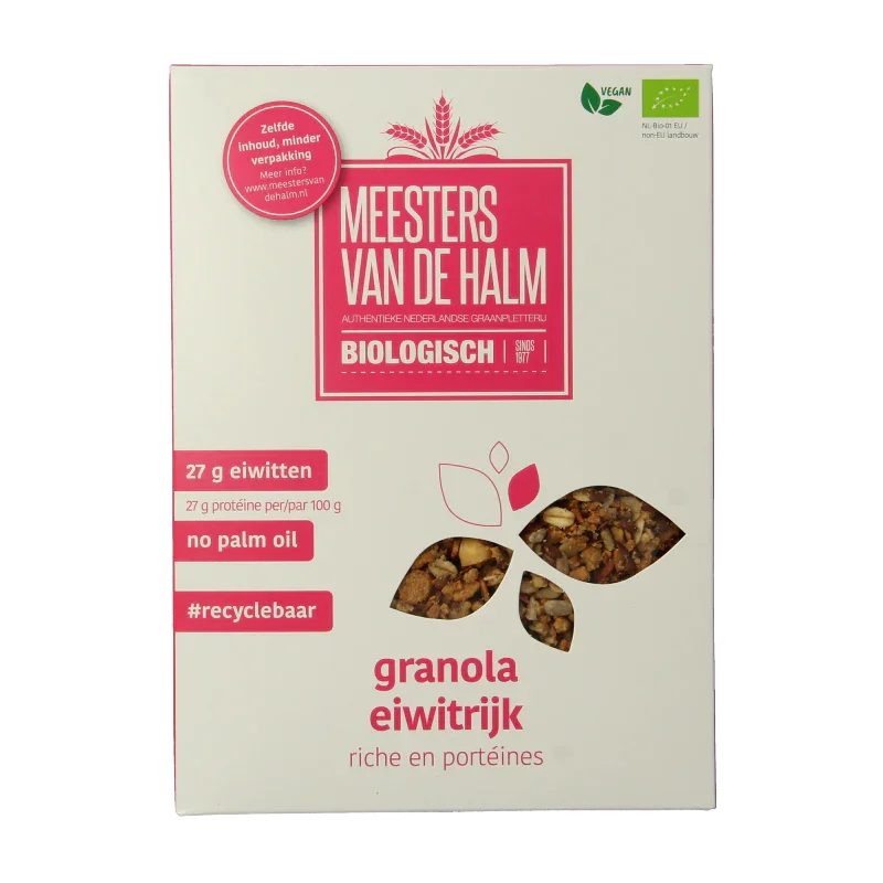 De Halm Granola eiwitrijk bio 350 Gram