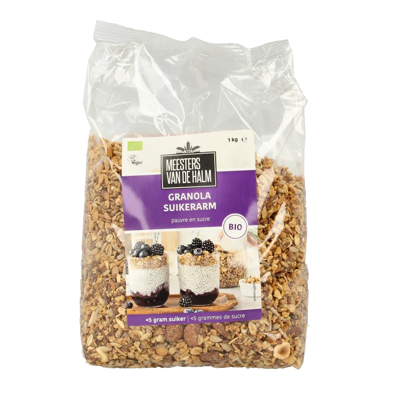 De Halm Granola suikerarm bio 1 Kilogram