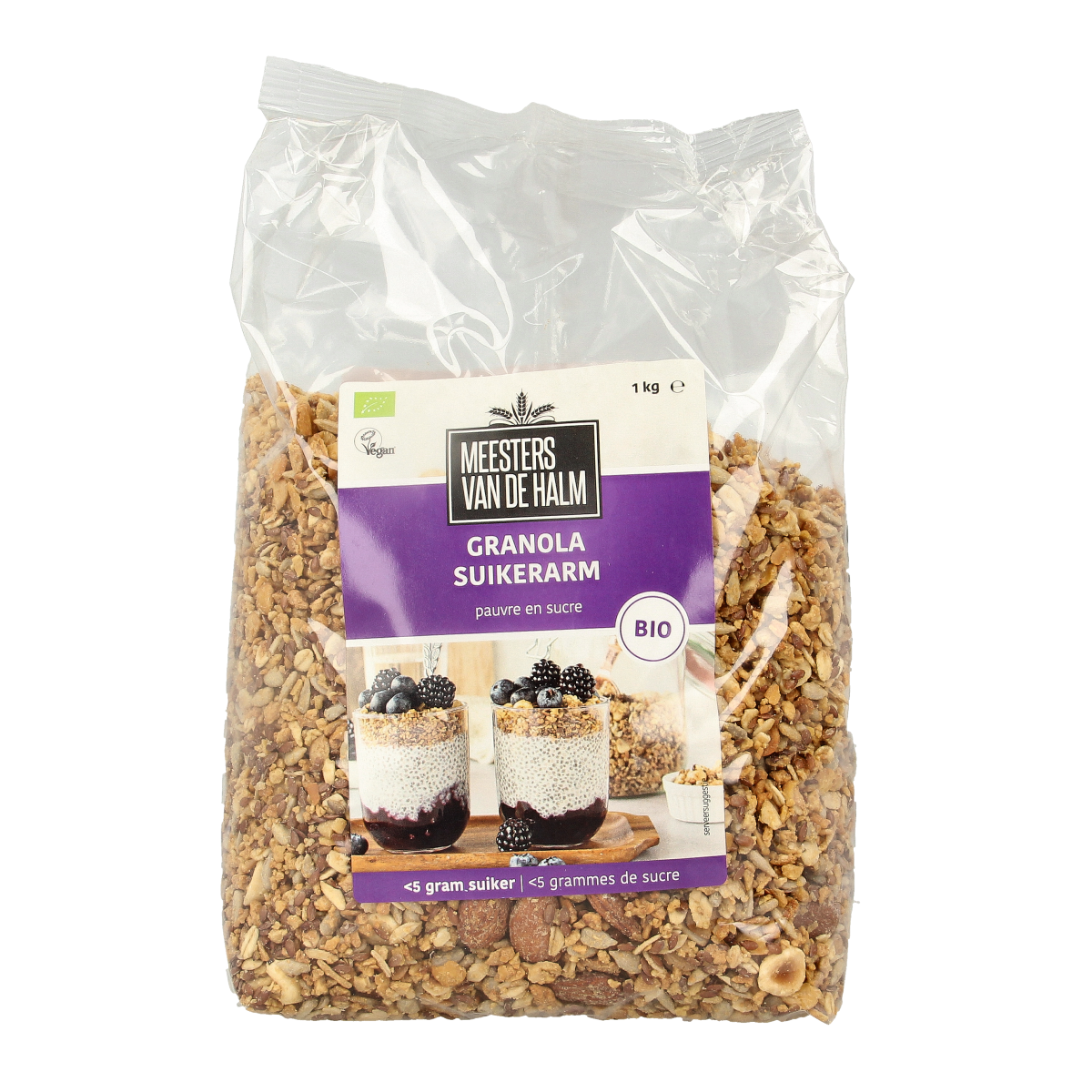 De Halm Granola suikerarm bio 1.00 Kilogram