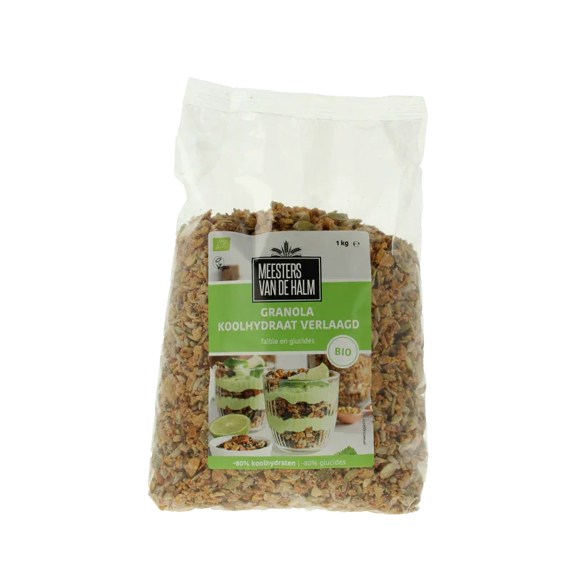 De Halm Granola koolhydraat verlaagd bio 1 Kilogram