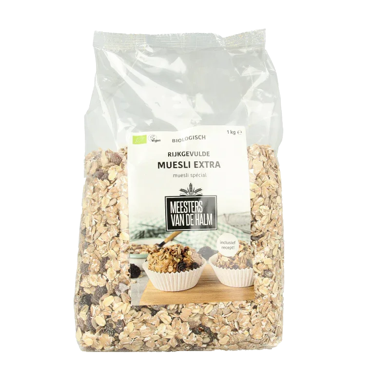 De Halm Muesli extra bio 1 Kilogram