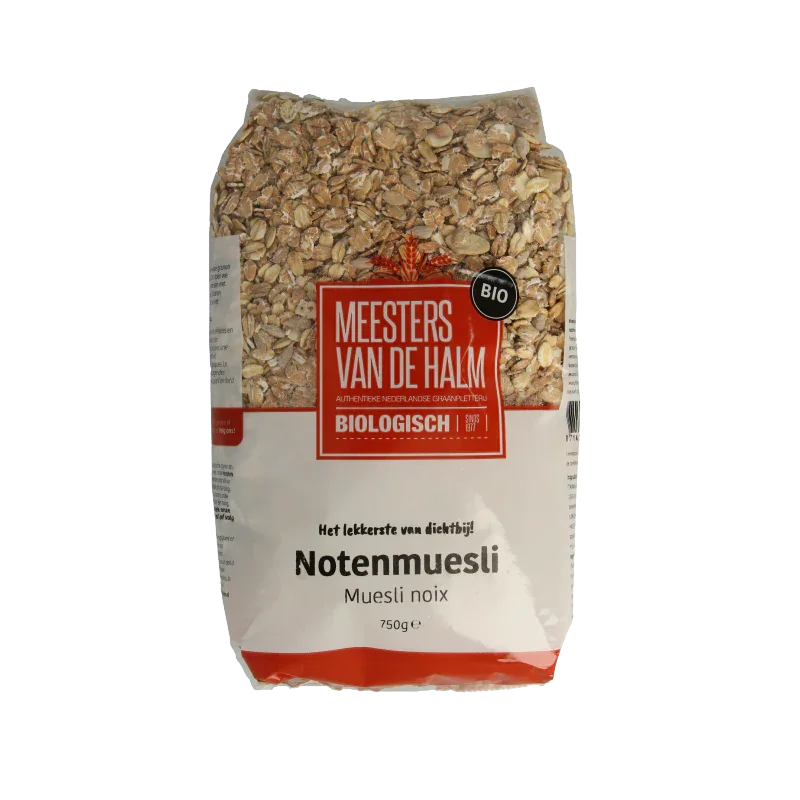 De Halm Muesli noten bio 750 Gram