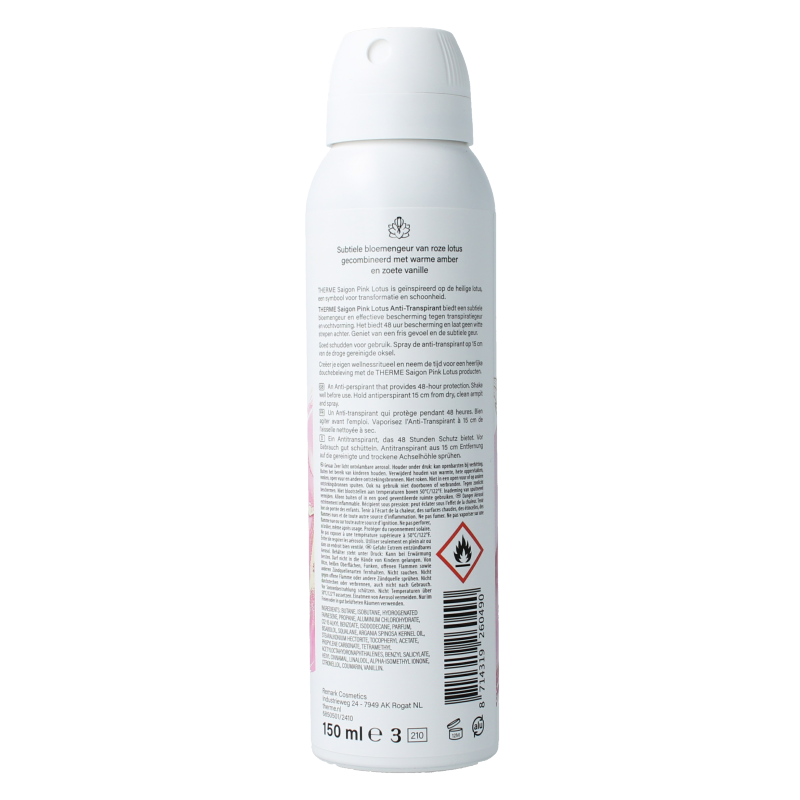 Therme Saigon pink lotus anti transpirant 150 Milliliter