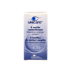 Unicare Maandlenzen -4.50  4 Stuks