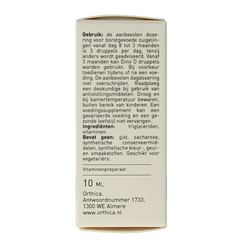 Orthica Vitamine K & D zuigeling 10.00 Milliliter