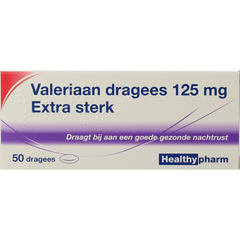 Healthypharm Valeriaan extra sterk 125mg 50.00 Dragees