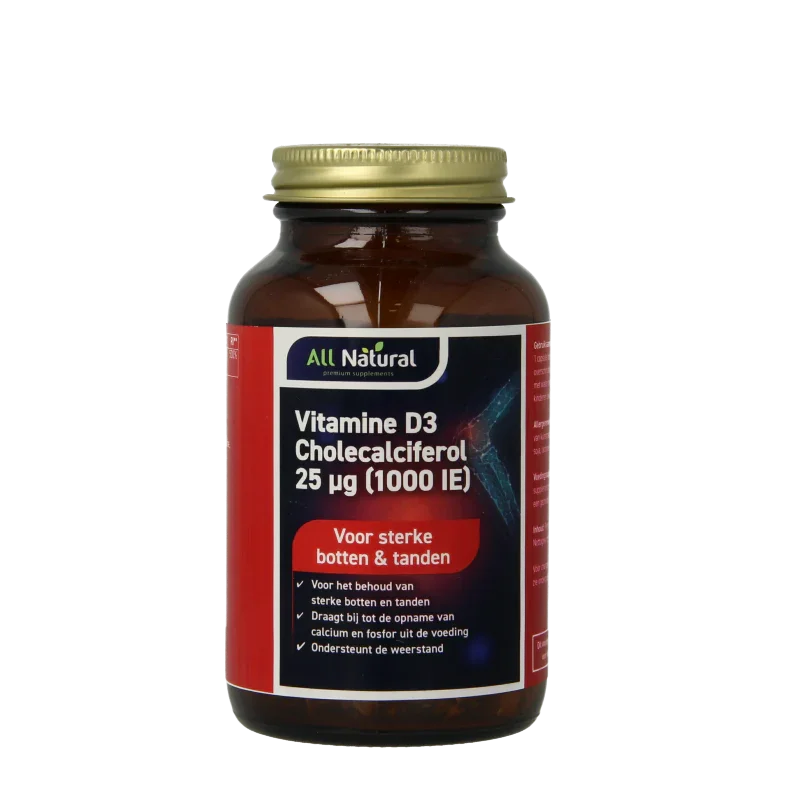 All Natural Vitamine D3 25mcg 300 Capsules