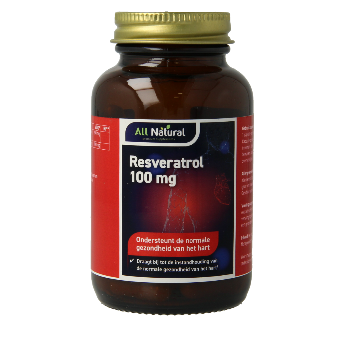 All Natural Resveratrol 100mg 60.00 Capsules