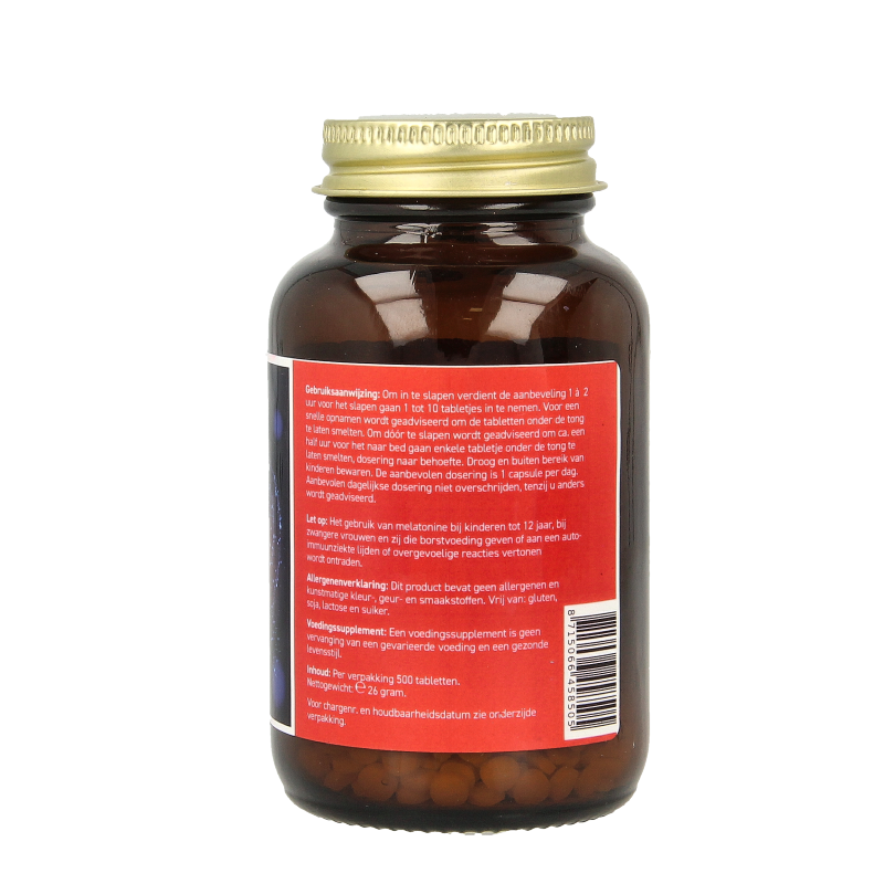 All Natural Melatonine 100mcg 500 Tabletten