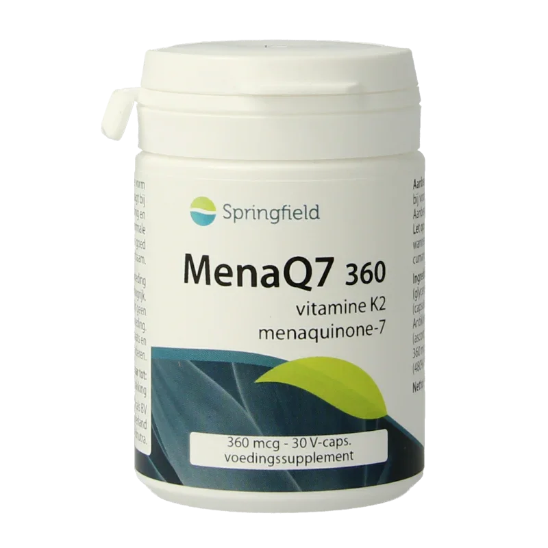 Springfield MenaQ7-360 vitamine K2 360 mcg 30 Vegetarische capsules
