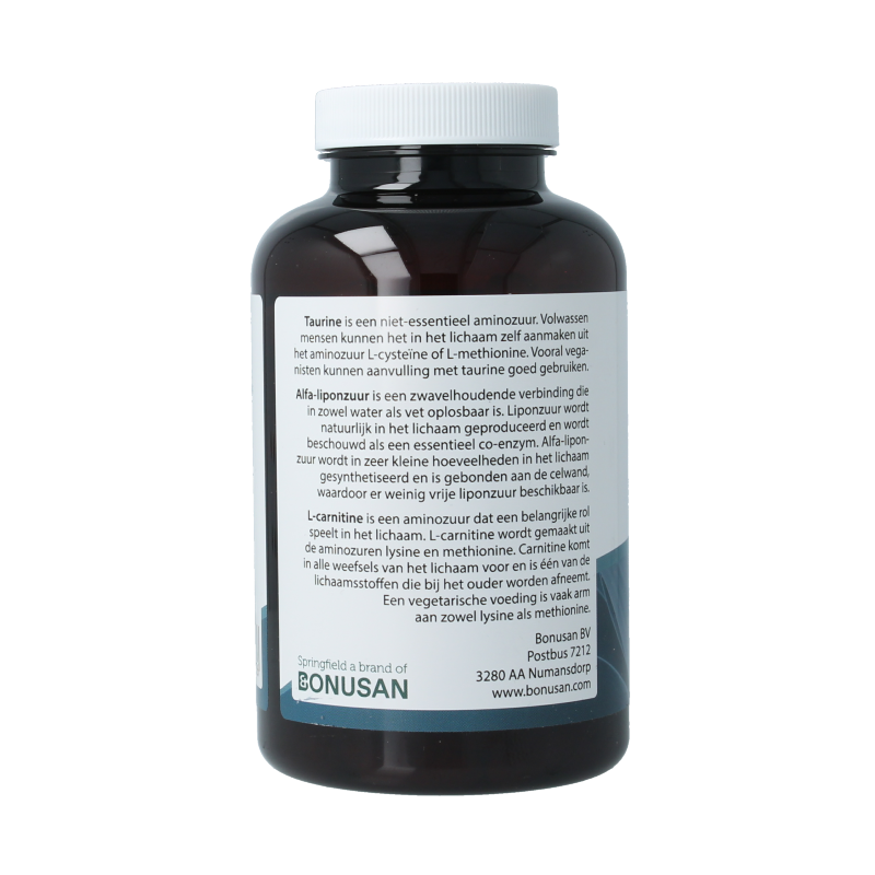 Springfield Talicar I carnitine/taurine/liponzuur 180 Vegetarische capsules