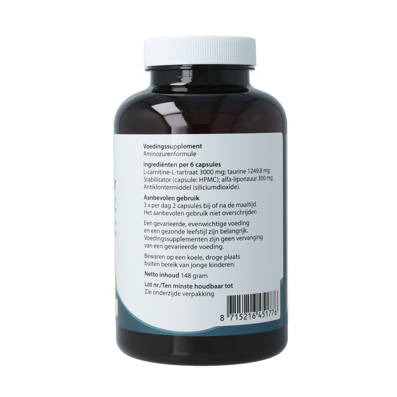 Springfield Talicar I carnitine/taurine/liponzuur 180 Vegetarische capsules