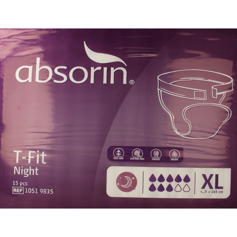 Absorin Comfort t-fit night maat XL 15 Stuks