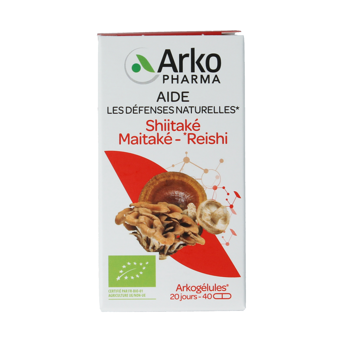 Arkocaps Reishi shiitake maitake bio 40.00 Capsules