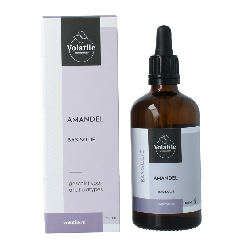 Volatile Amandel basisolie glazen fles 100 Milliliter